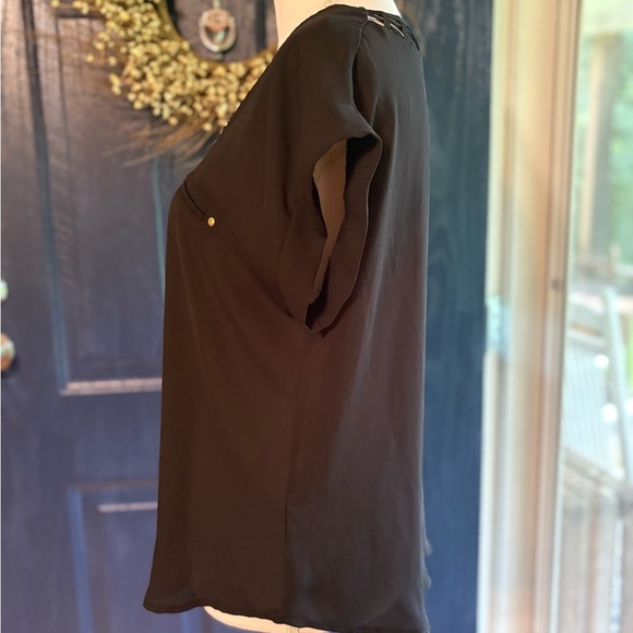 Apt. 9 Black Relaxed Buttoned Blouse - Picture 3 of 11